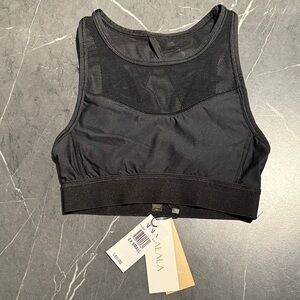 Alala Black Mesh Sports Bra
